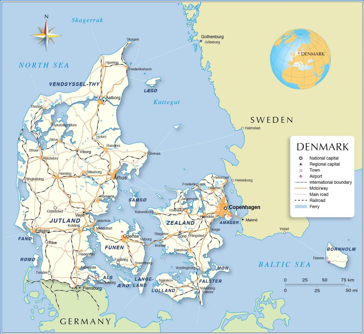 国別マップ デンマーク